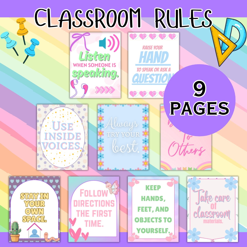 Pastel Classroom Decor Bundle – 215 Printable Pages