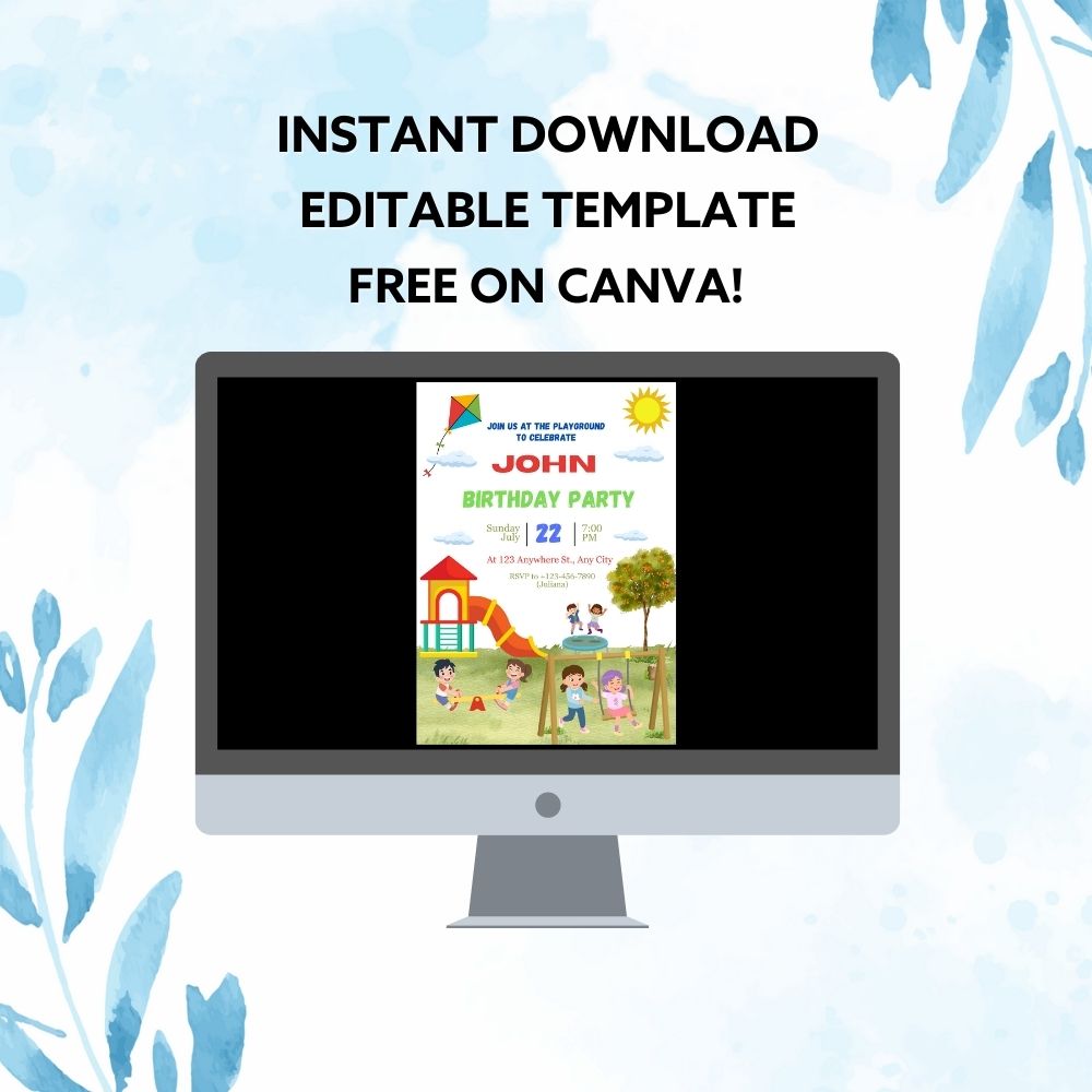 Playground Birthday Invitation Template Pack