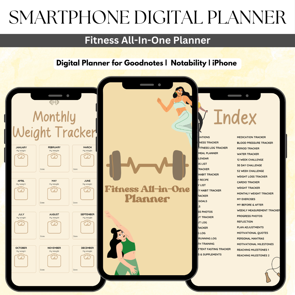 Digital Smartphone Fitness All-In-One Planner PDF