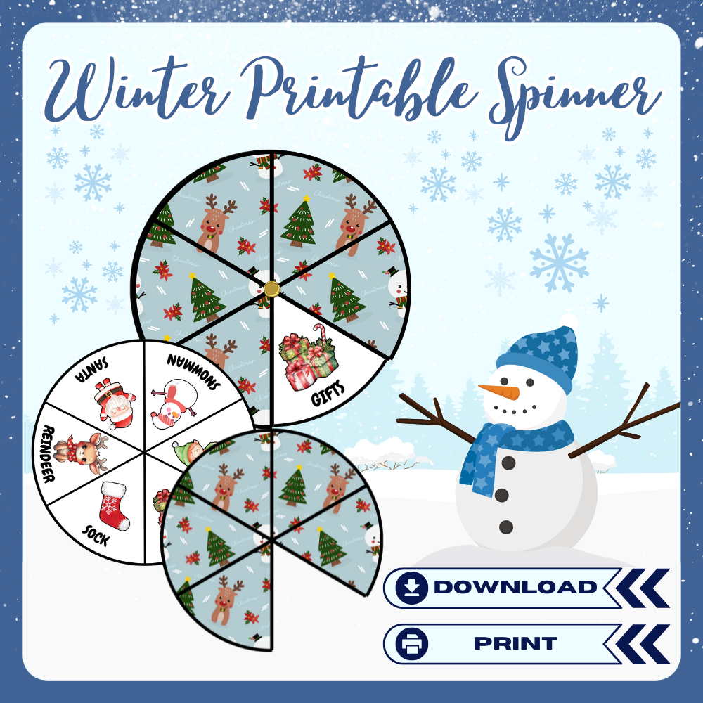 Winter Printable Spinners