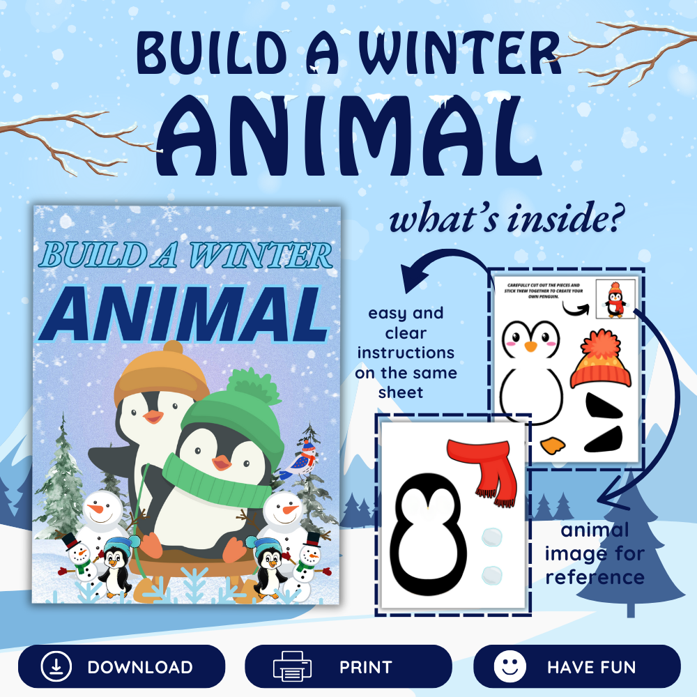 Build a Winter Animal Craft – Kids Seasonal Activity Kit