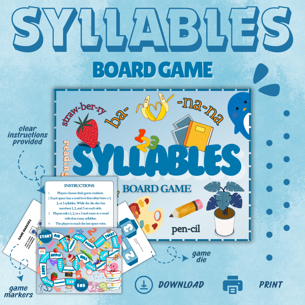 Syllables Board Game