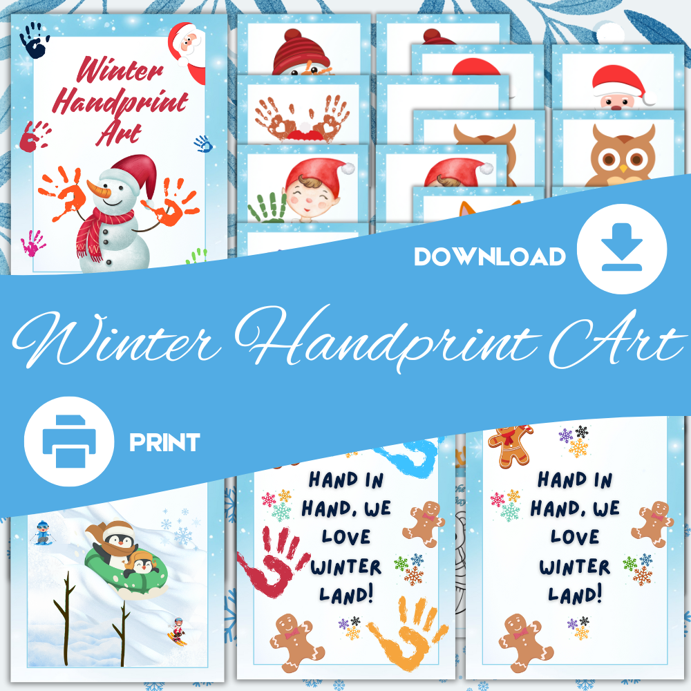 Winter Handprint Art
