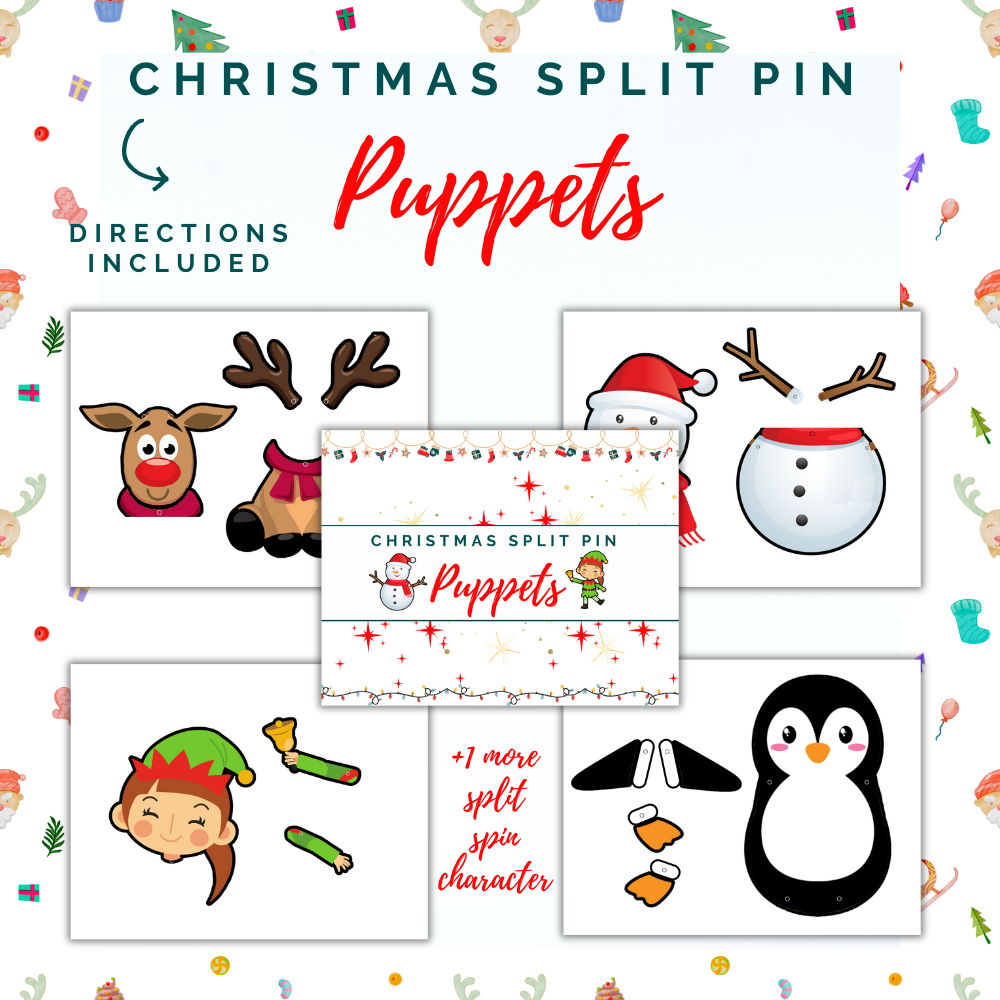 Christmas Split Pin Puppet – Fun Holiday Craft