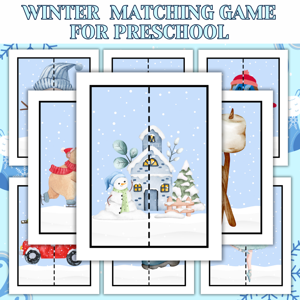 Winter Matching Game for Preschool