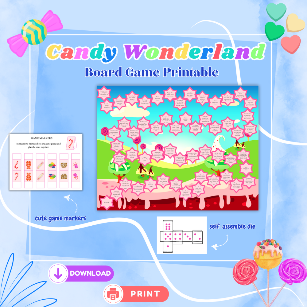 Candy Wonderland Board Game – Sweet Family Fun