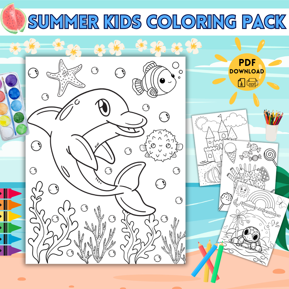 Summer Coloring Pages for Kids