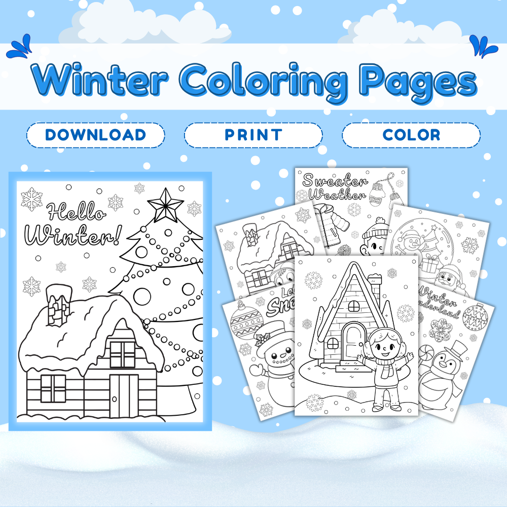 Winter Kids Coloring Pages