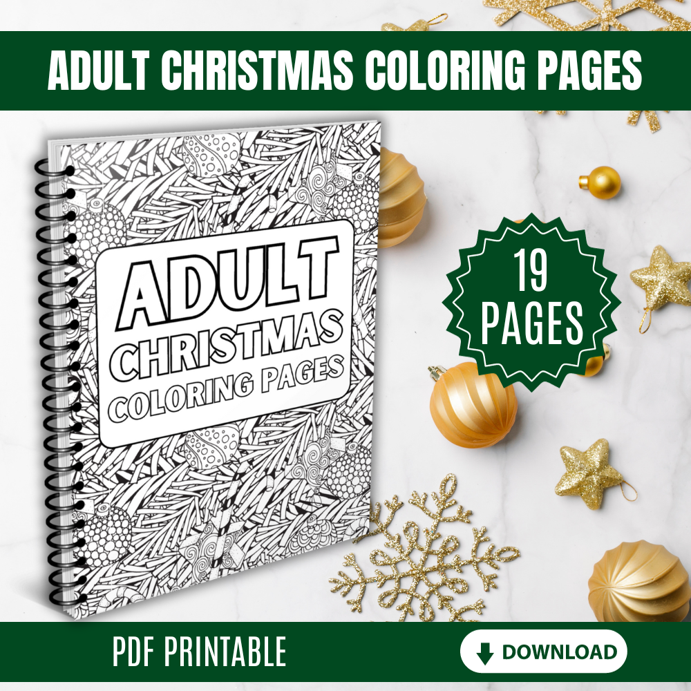 Adult Christmas Coloring Pages Printable PDF