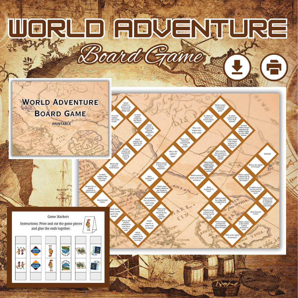 World Adventure Board Game