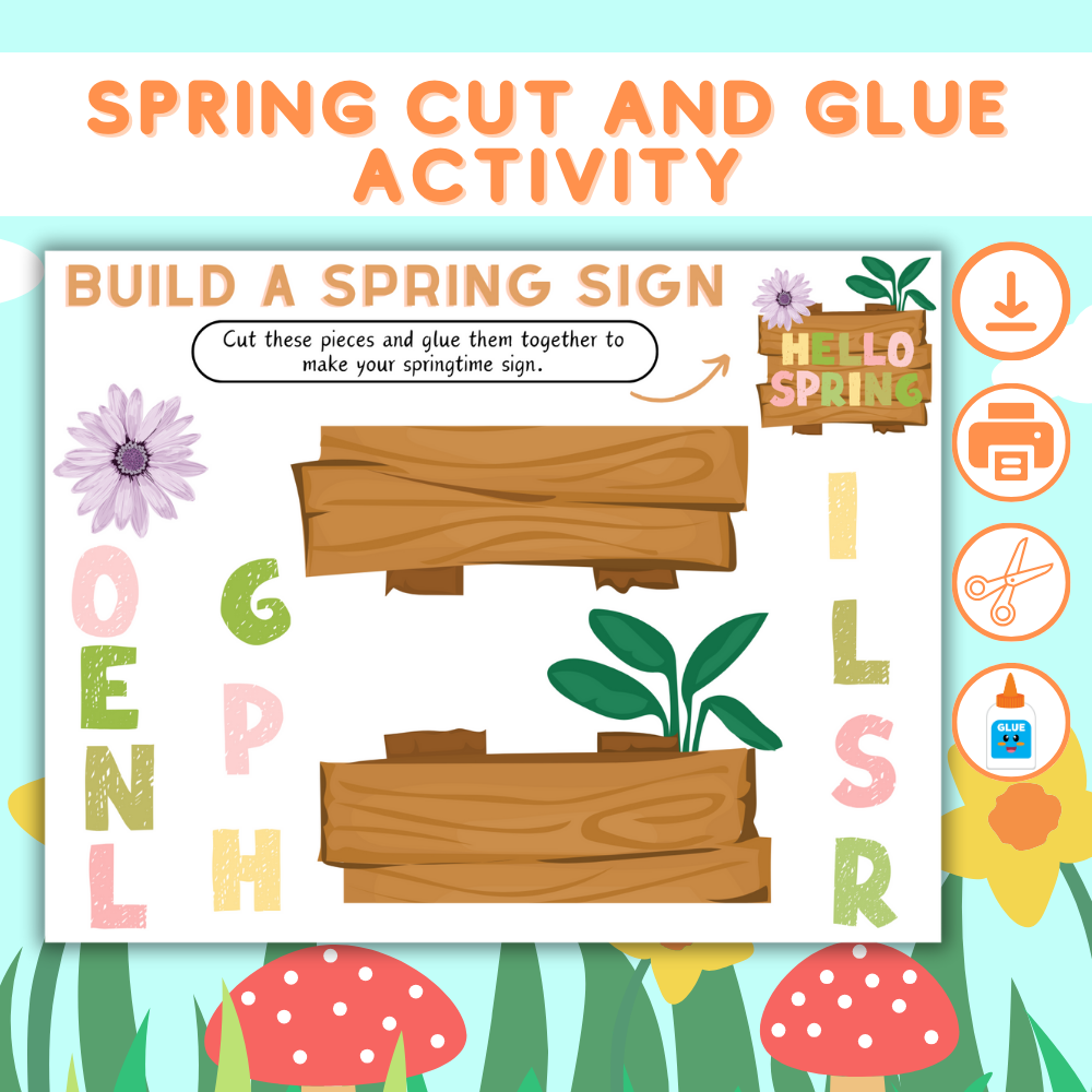 Build a Spring Sign Craft – Fun Seasonal Activity Kit – Arts Crafts ...