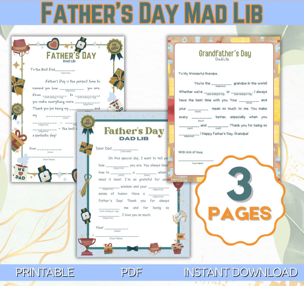Father's Day Mad Lib