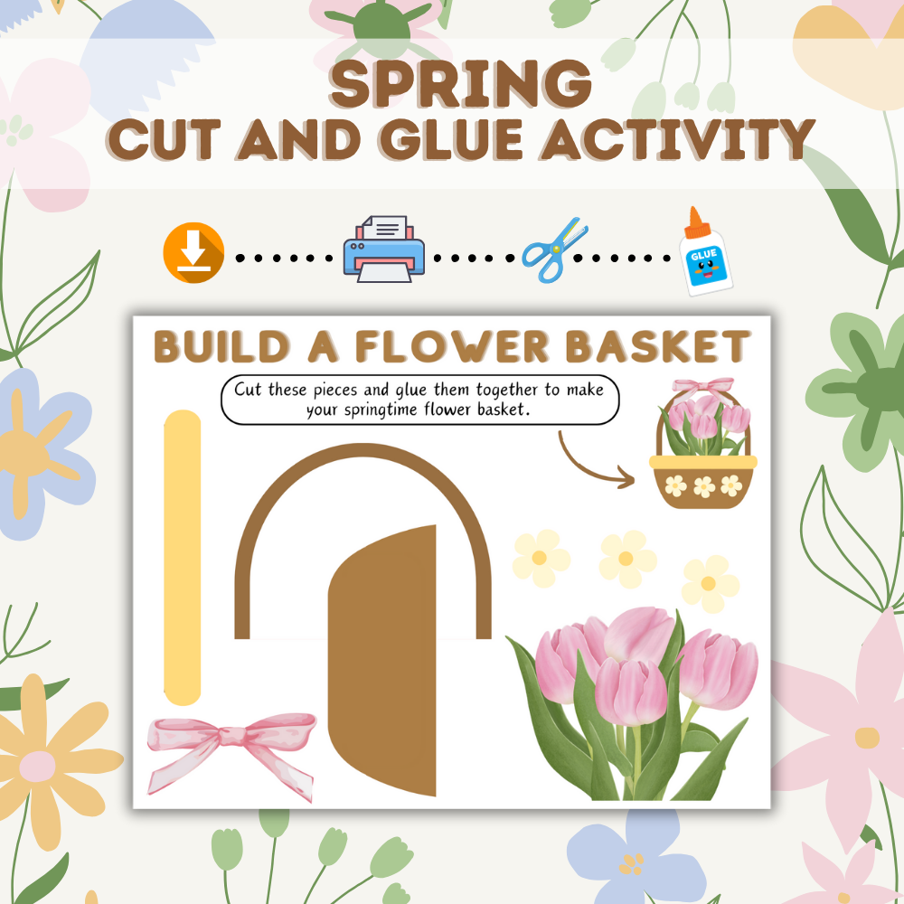 Build a Flower Basket – Kids Spring Craft Activity