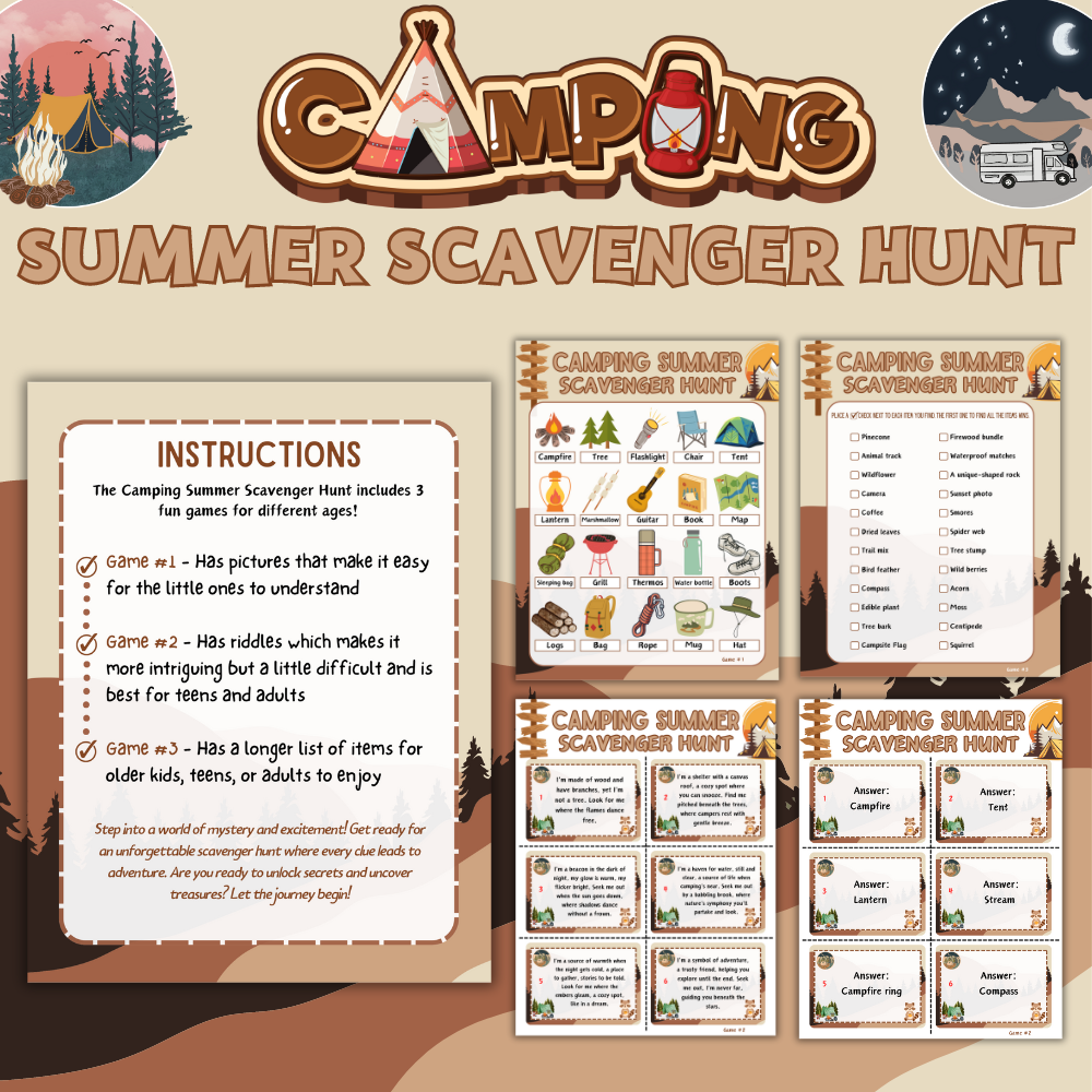 Camping Scavenger Hunt – Fun Outdoor Game for Kids