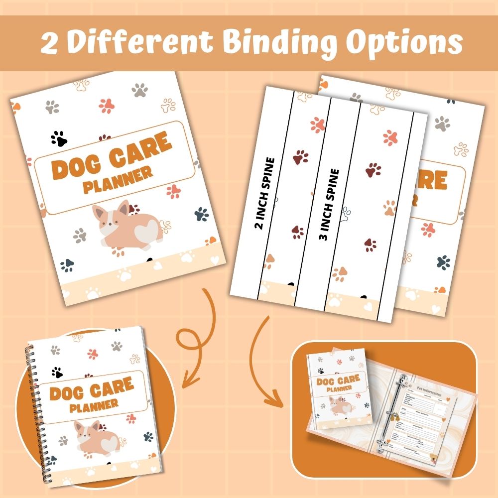 PLR Dog Care Planner | Editable Pet Health & Training Templates