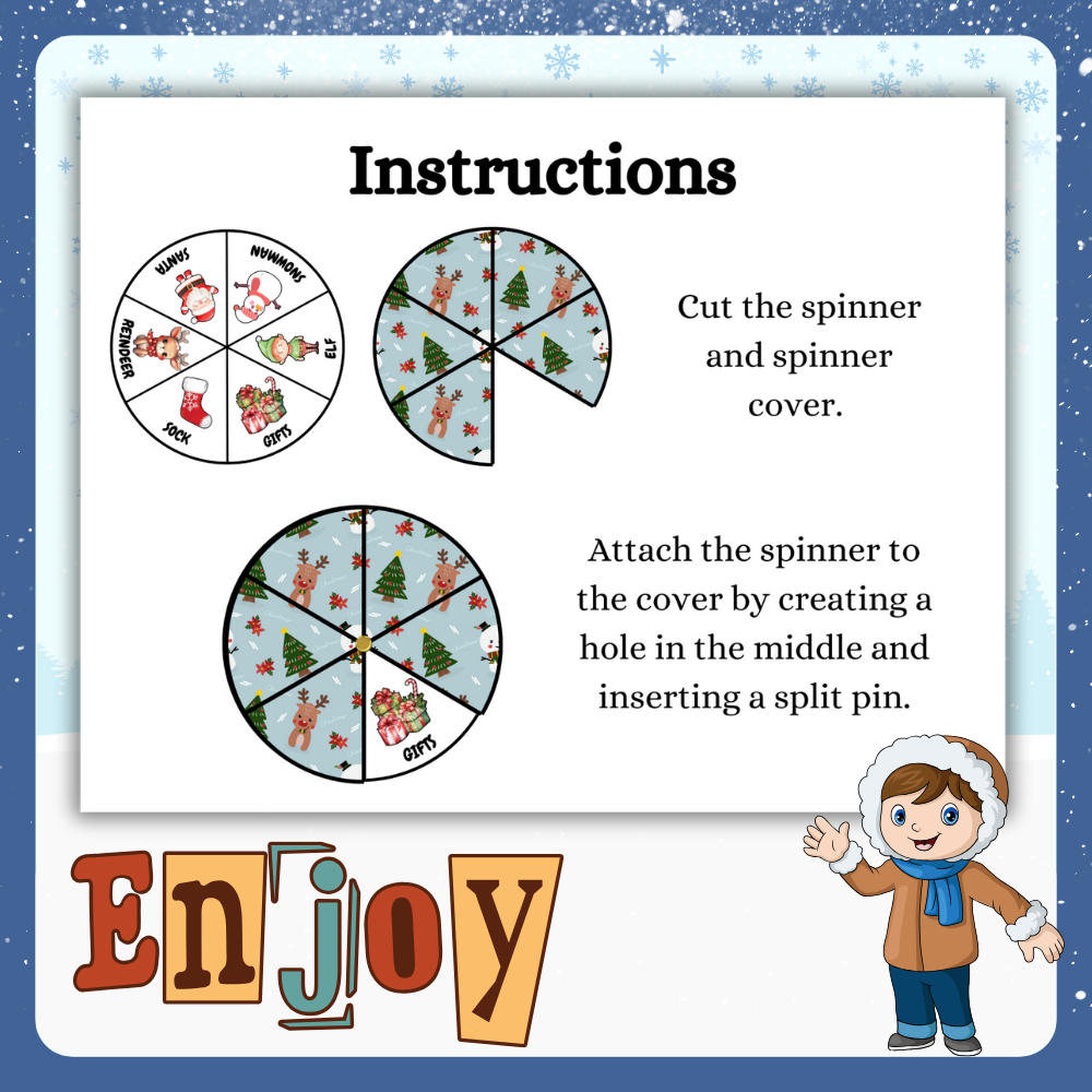 Winter Printable Spinners