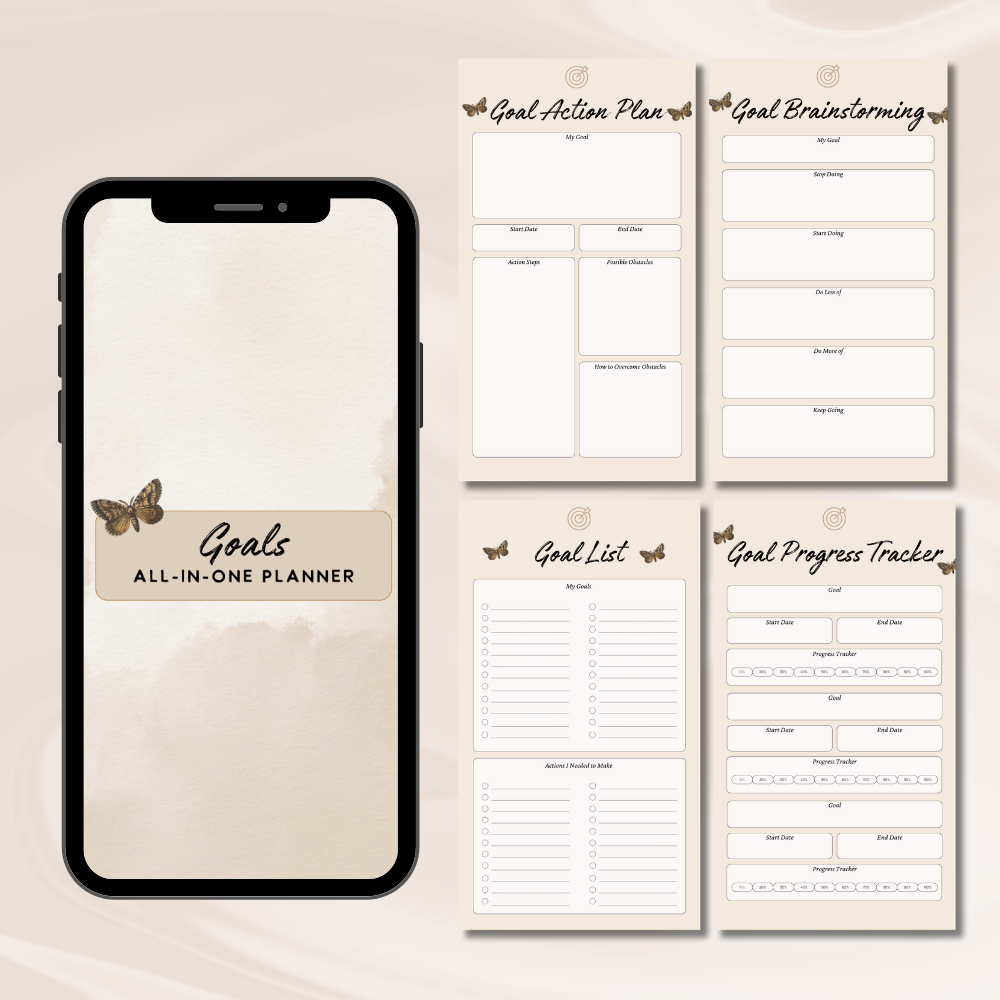 Digital Smartphone Goals All-In-One Planner PDF