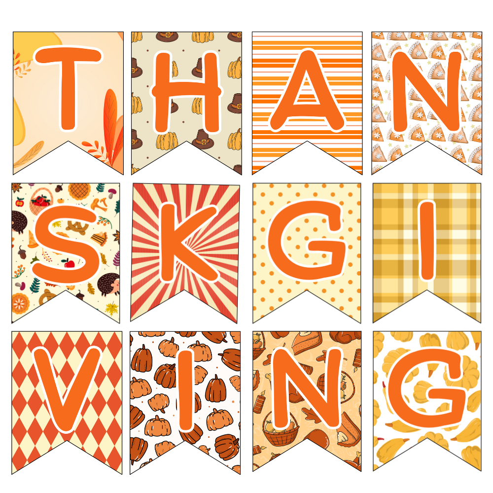 Printable Thanksgiving Banner Decoration PDF