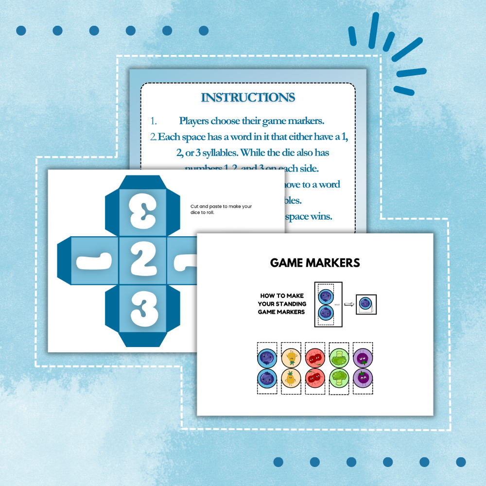 Syllables Board Game