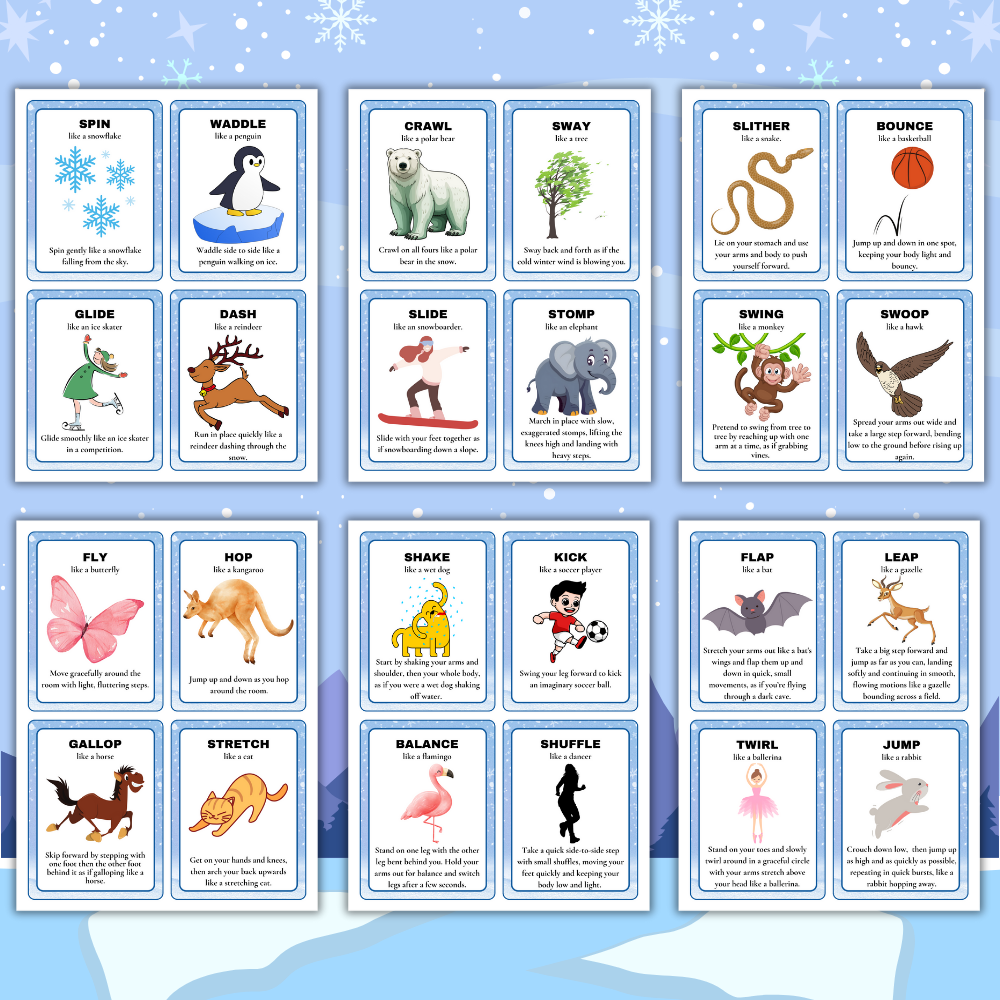 Winter Movement Cards