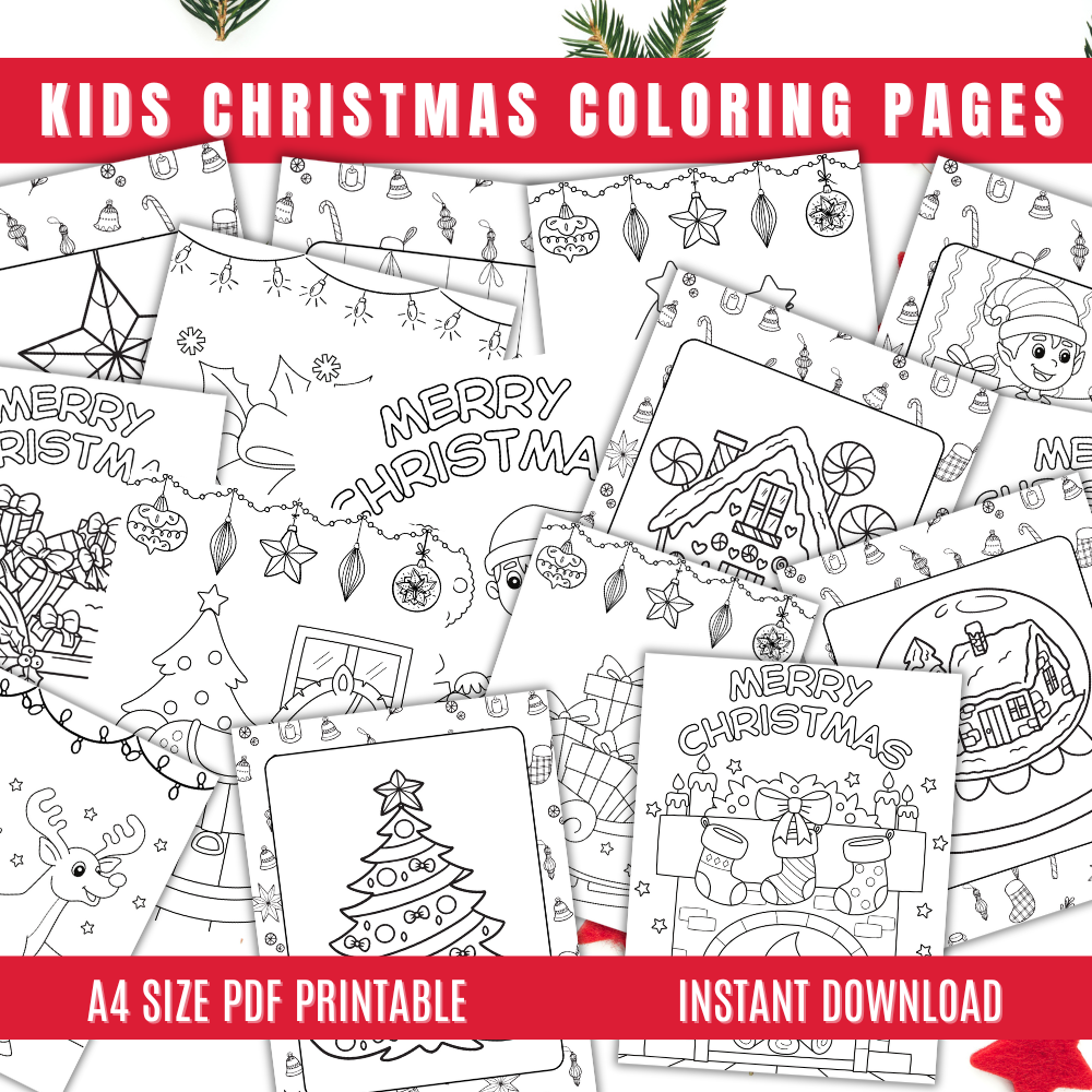 Kids Christmas Coloring Pages Printable PDF