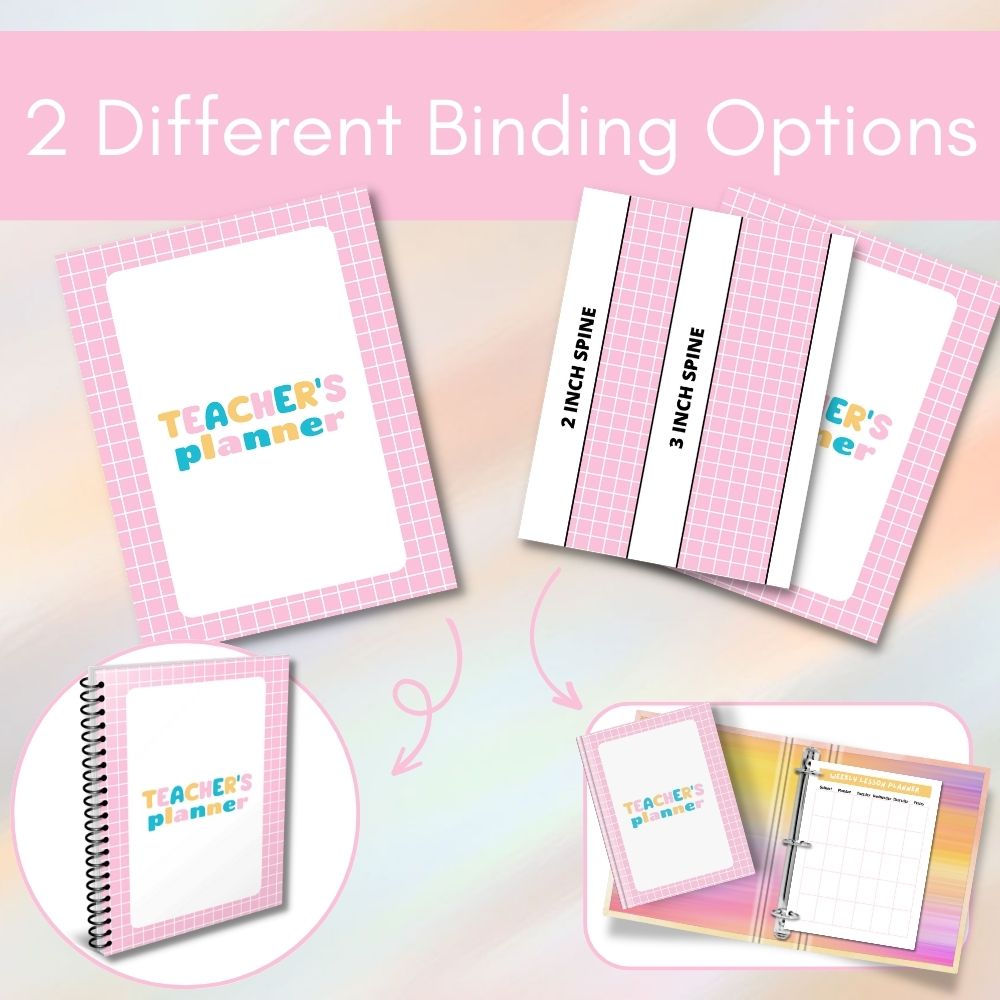 Multi Color Teacher Planner