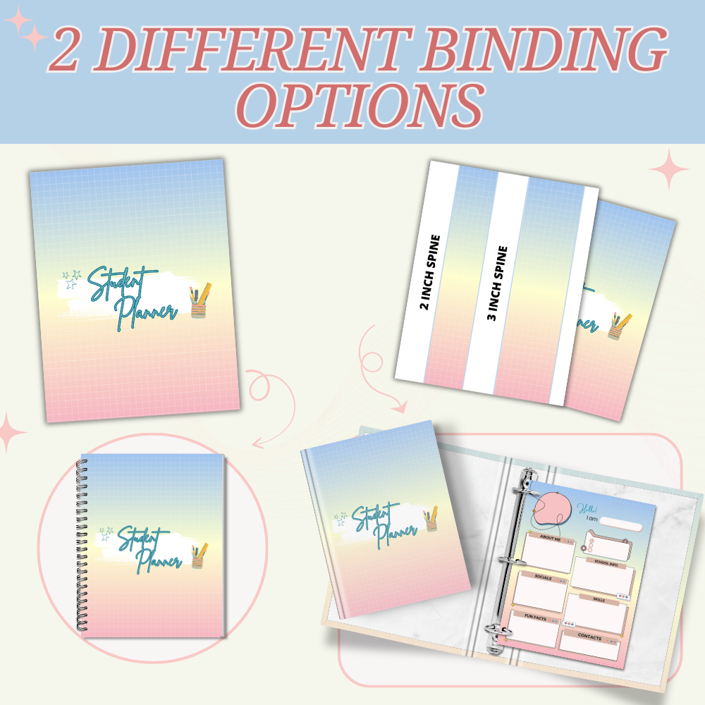Older Kids Student Planner Pastel Design PDF