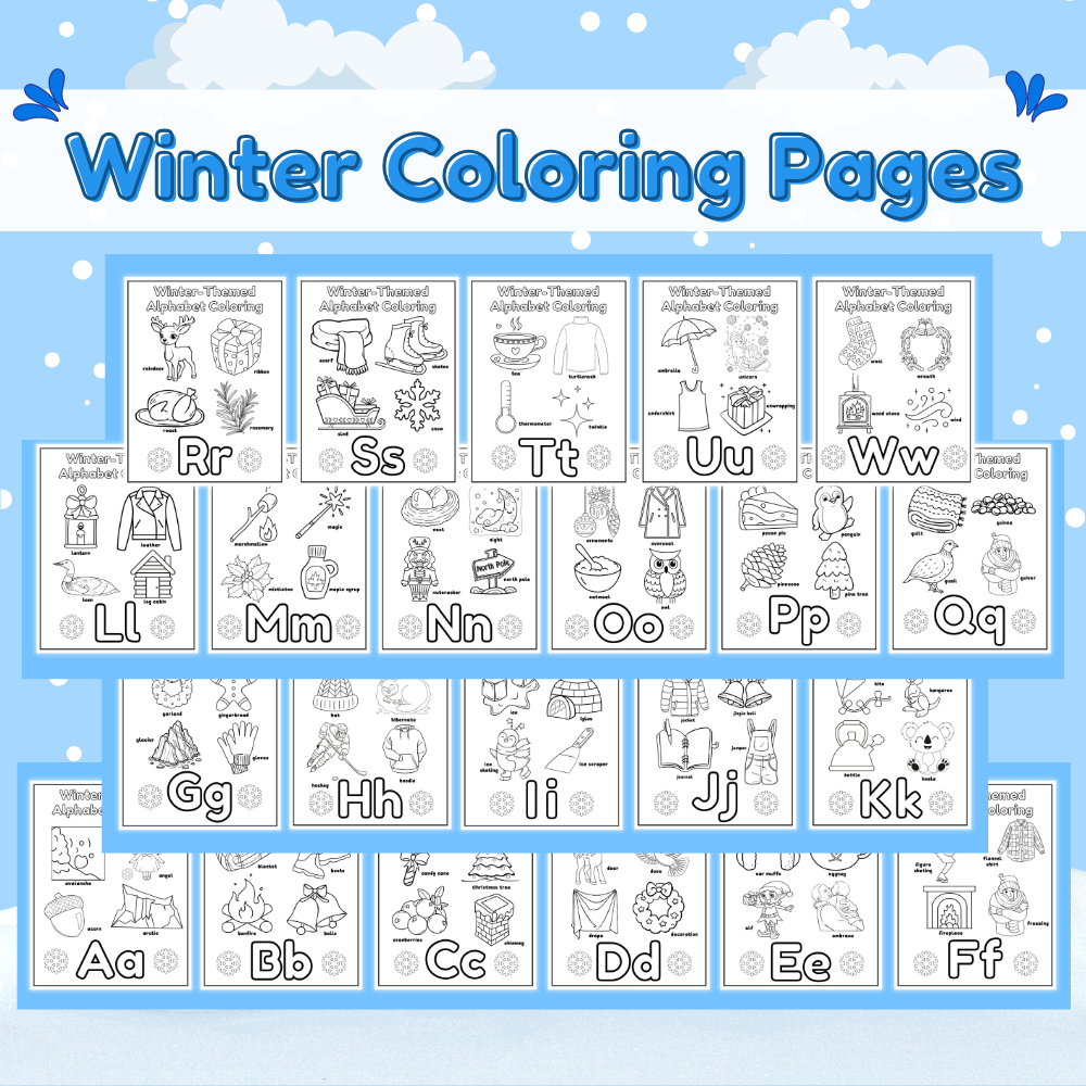 Winter Kids Coloring Pages