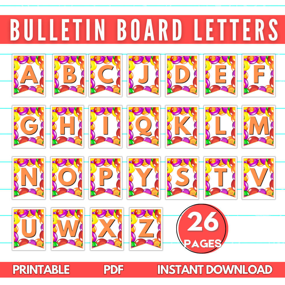 Bulletin Board Letters – Classroom & Craft Alphabet Set