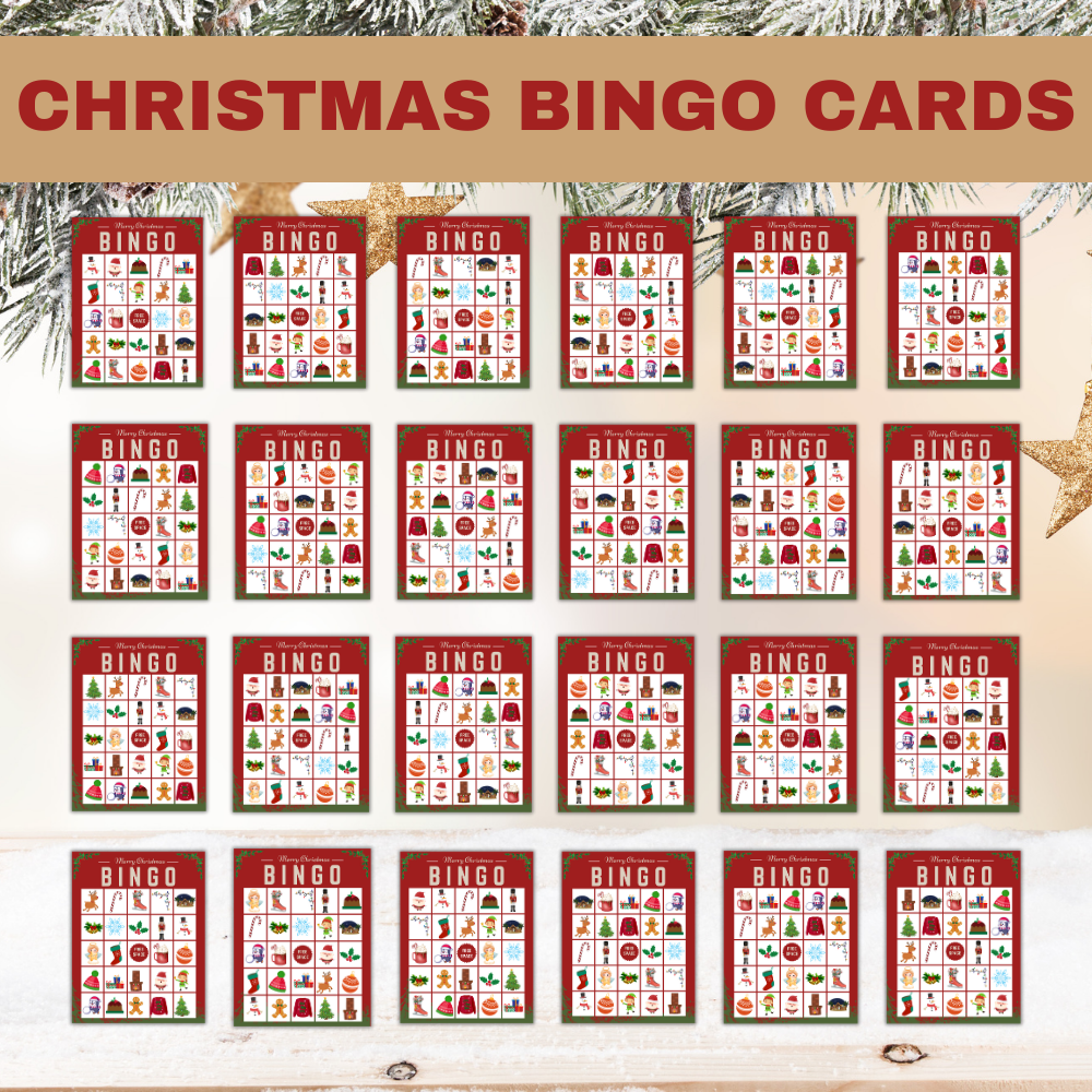 Christmas Bingo Cards Printable Holiday Game