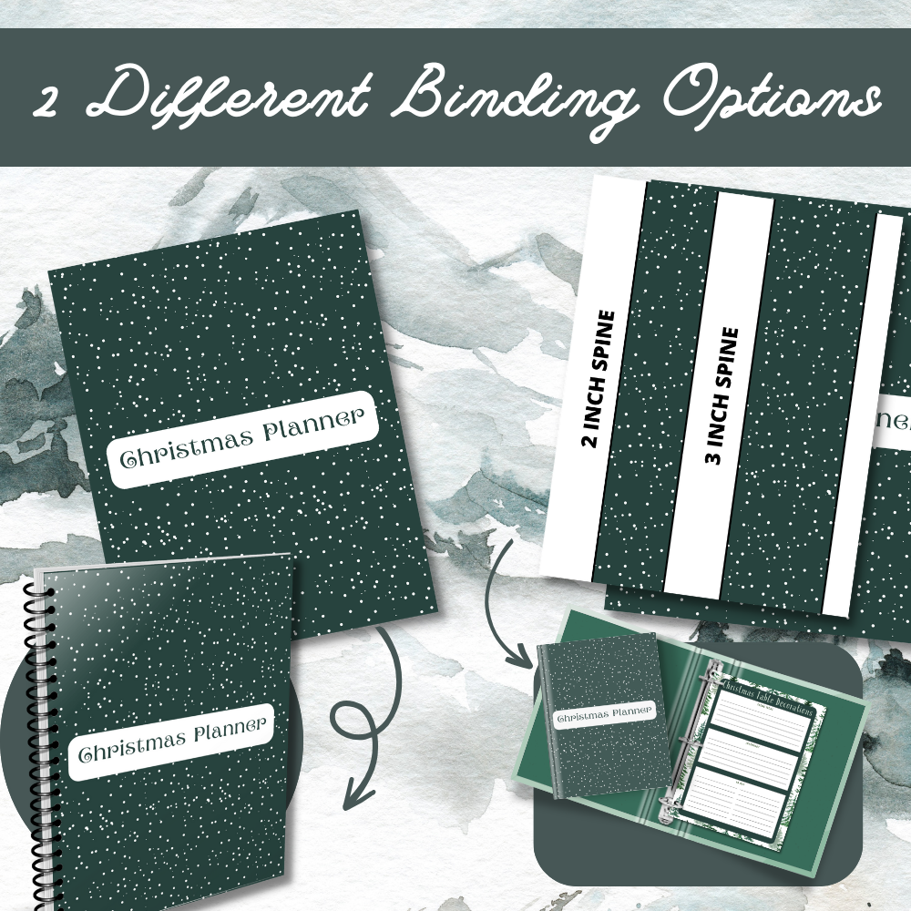 Pine Tree Christmas Planner Printable PDF