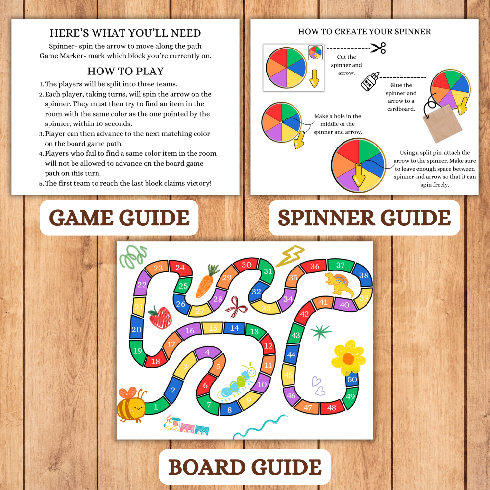 Color Match Spinner Board Game – Fun Learning Play