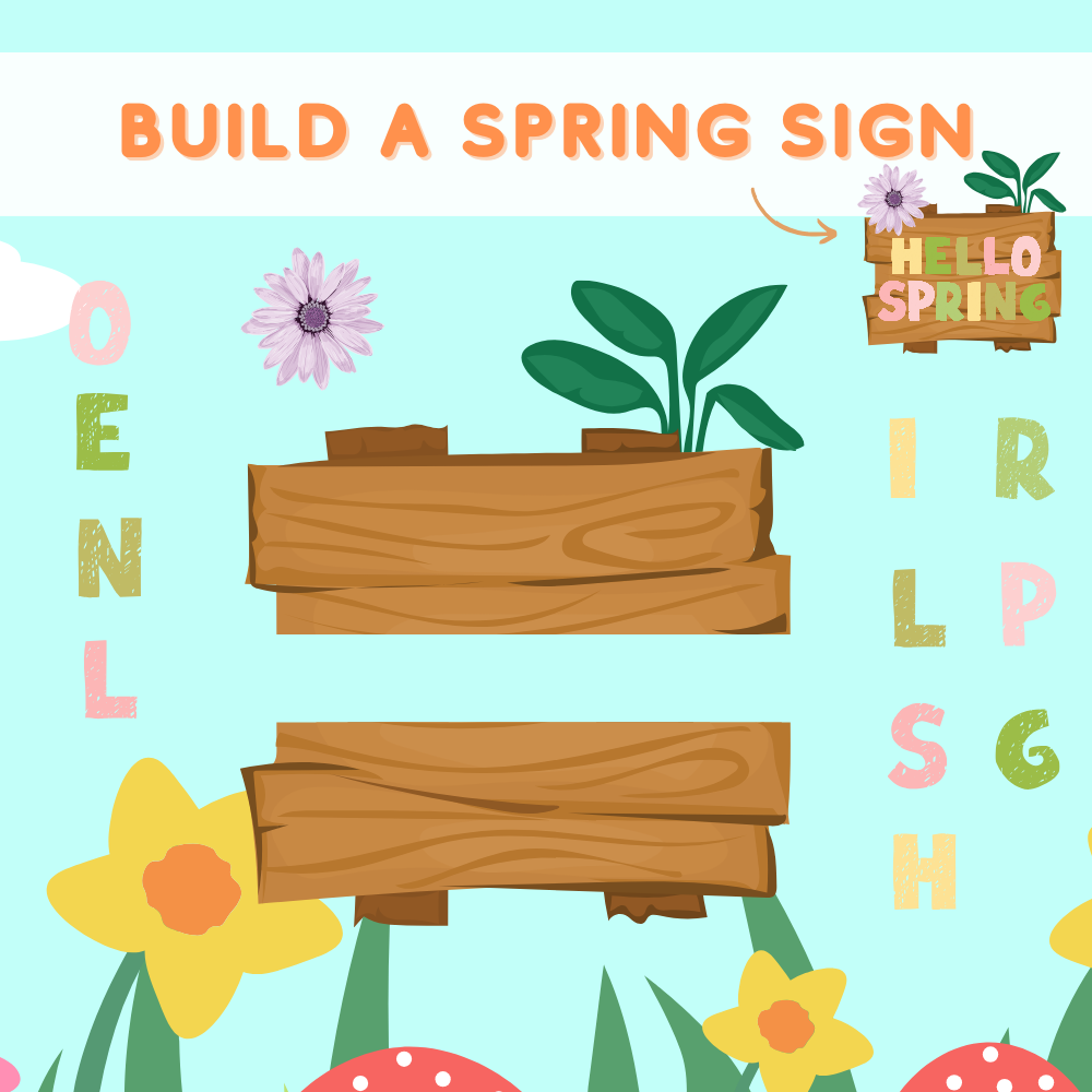Build a Spring Sign Craft – Fun Seasonal Activity Kit – Arts Crafts ...