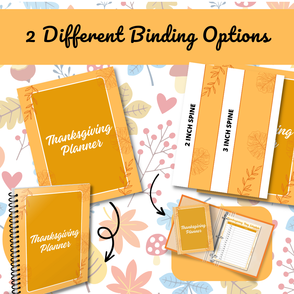 Orange Thanksgiving Planner Printable PDF