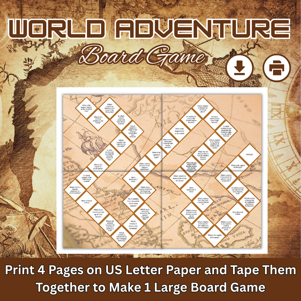 World Adventure Board Game