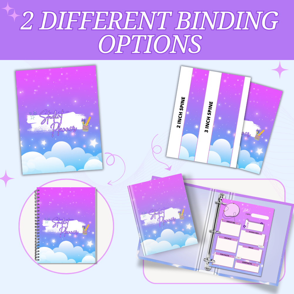 Older Kids Student Planner Purple Design PDF