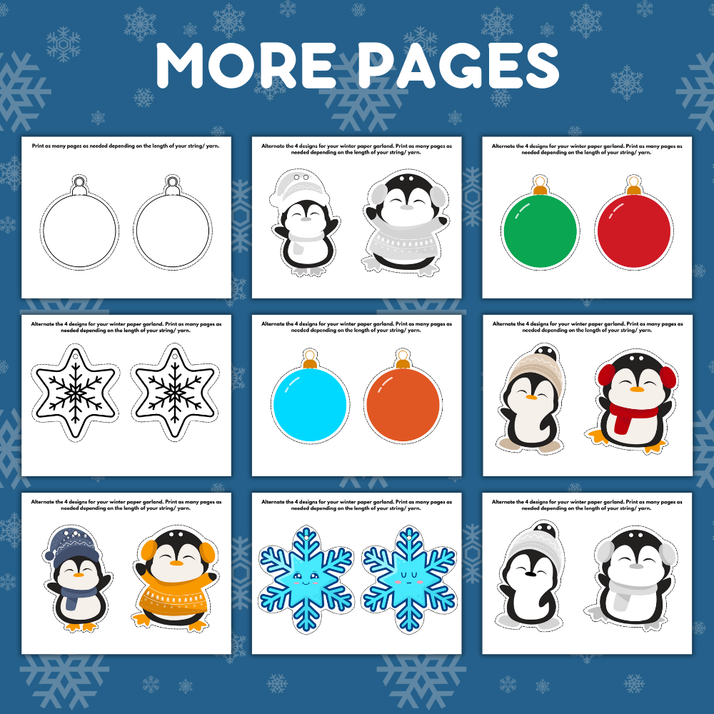 Winter Paper Garland