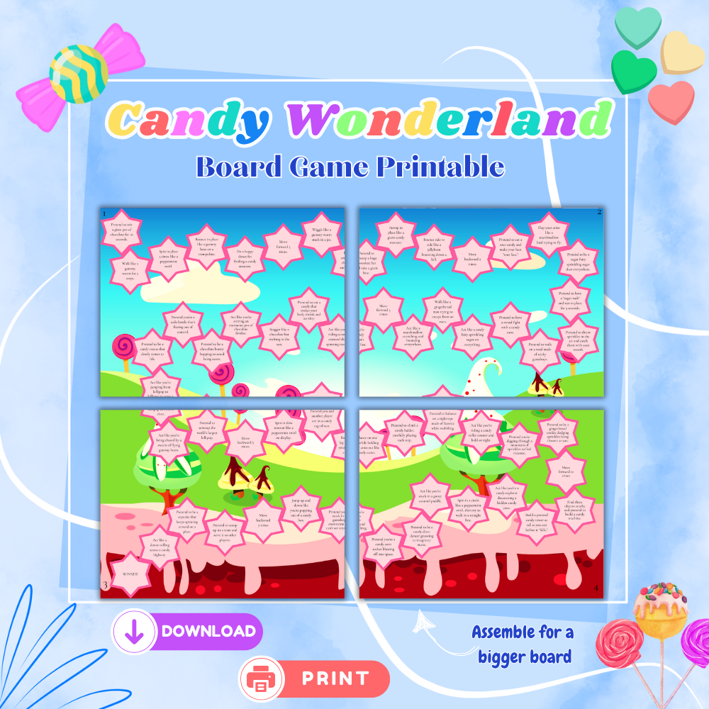 Candy Wonderland Board Game – Sweet Family Fun