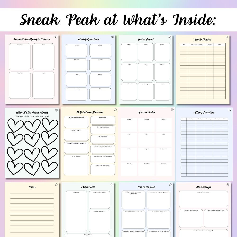 Digital Teen All-In-One Planner 8.5x11 PDF