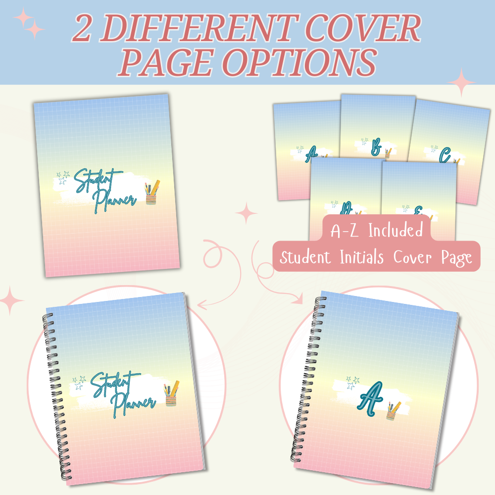 Older Kids Student Planner Pastel Design PDF