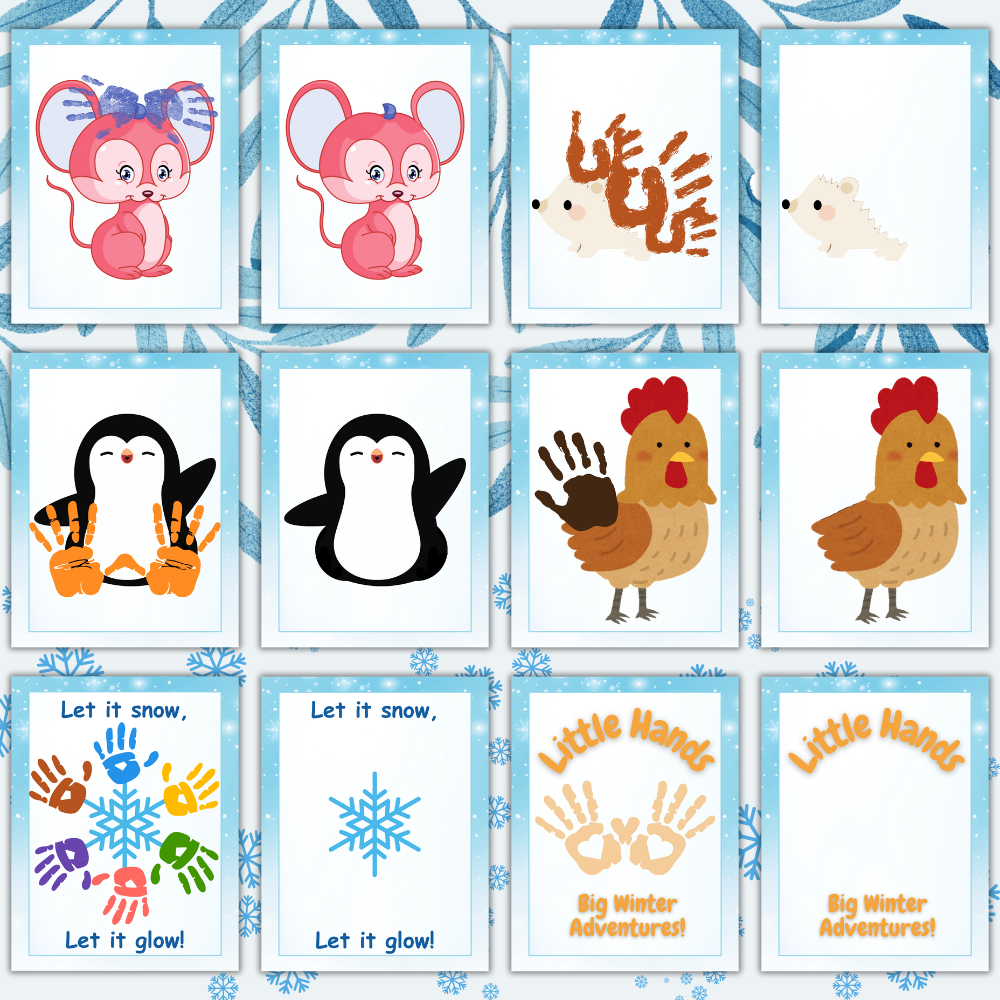 Winter Handprint Art