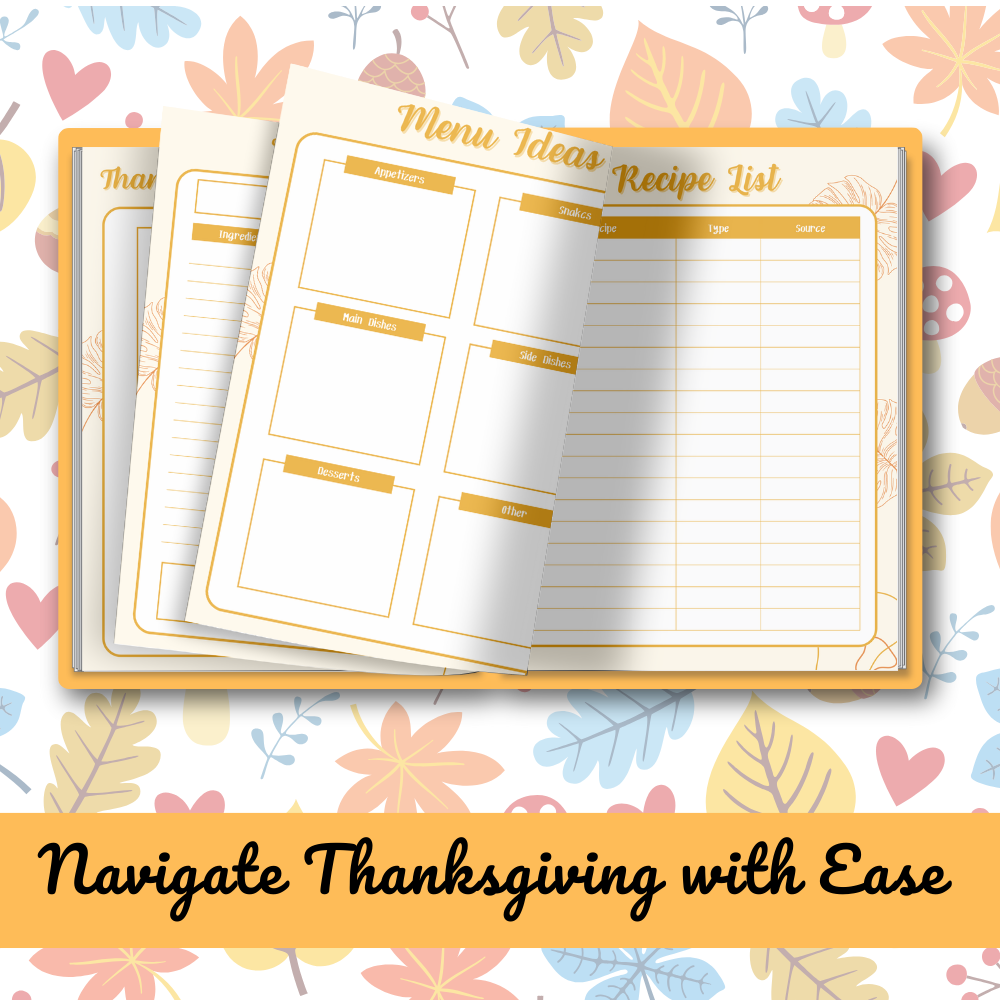 Orange Thanksgiving Planner Printable PDF