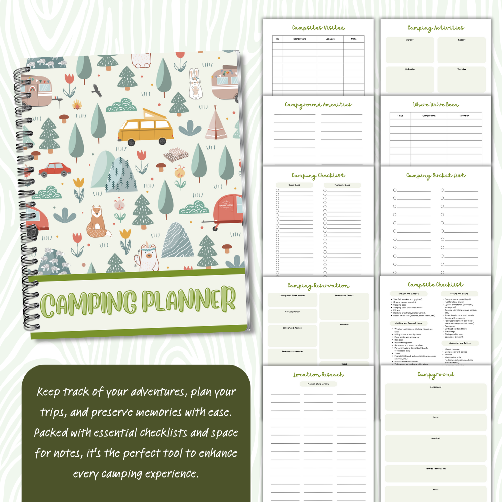 Camping Planner – Printable Trip & Adventure Organizer