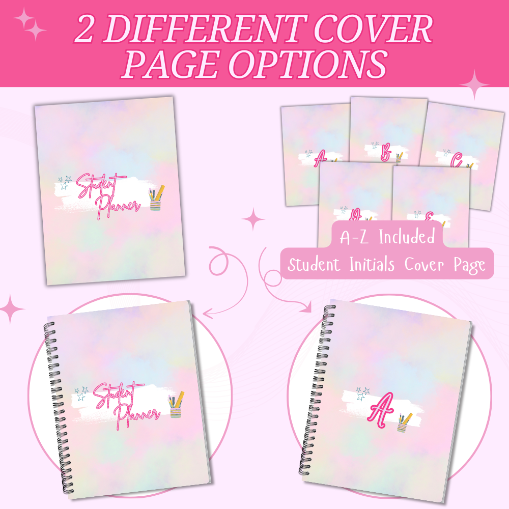Older Kids Student Planner Pink Design PDF