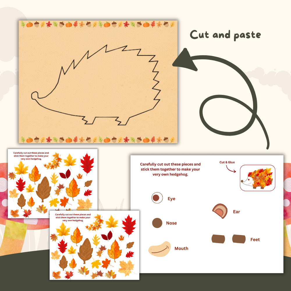Build a Fall Leaf Hedgehog – Kids Craft Activity