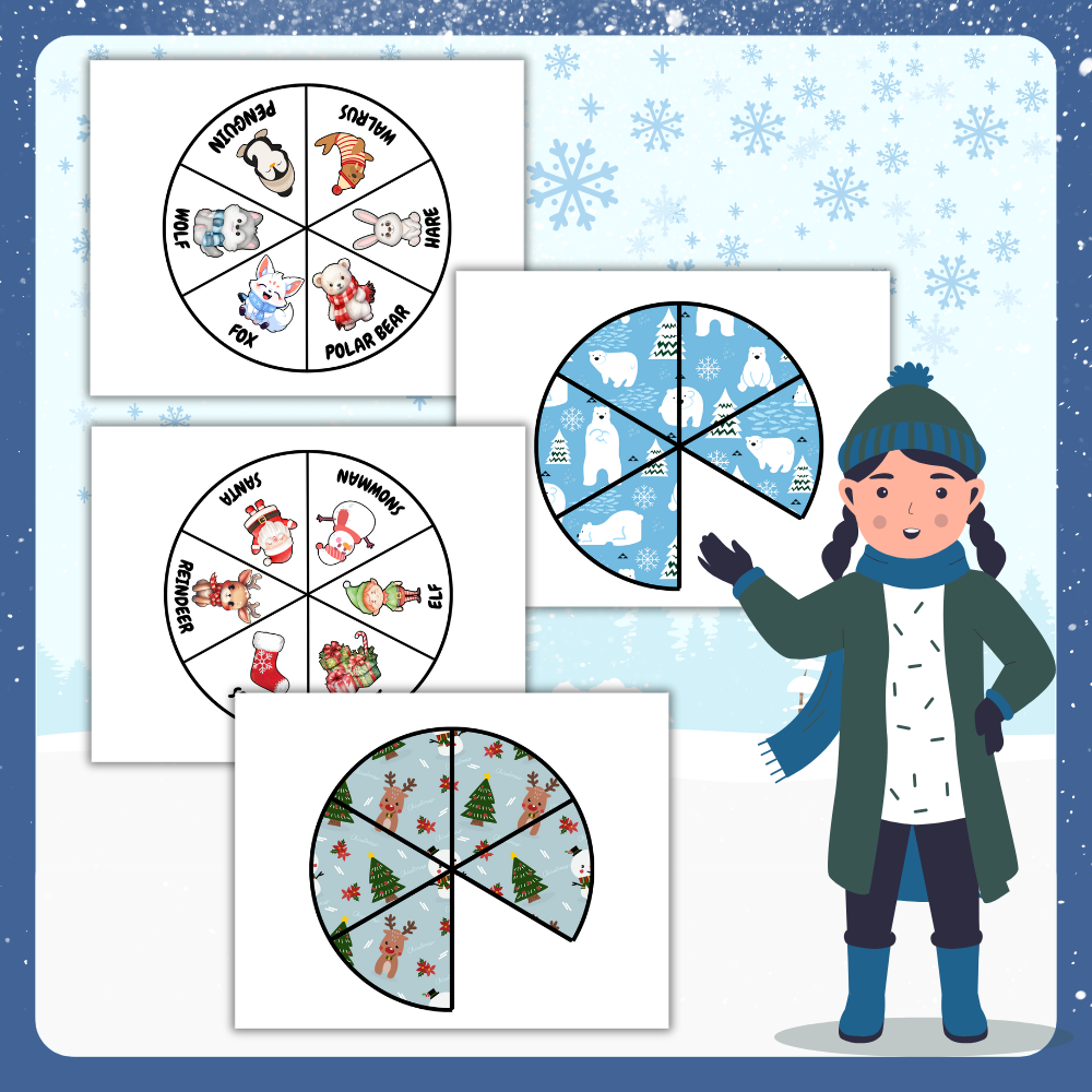 Winter Printable Spinners