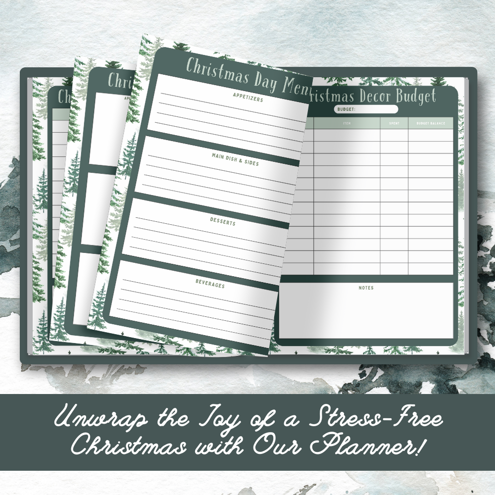 Pine Tree Christmas Planner Printable PDF