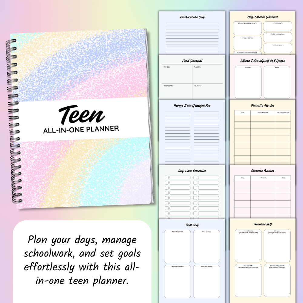 Printable Teen All-In-One Planner PDF