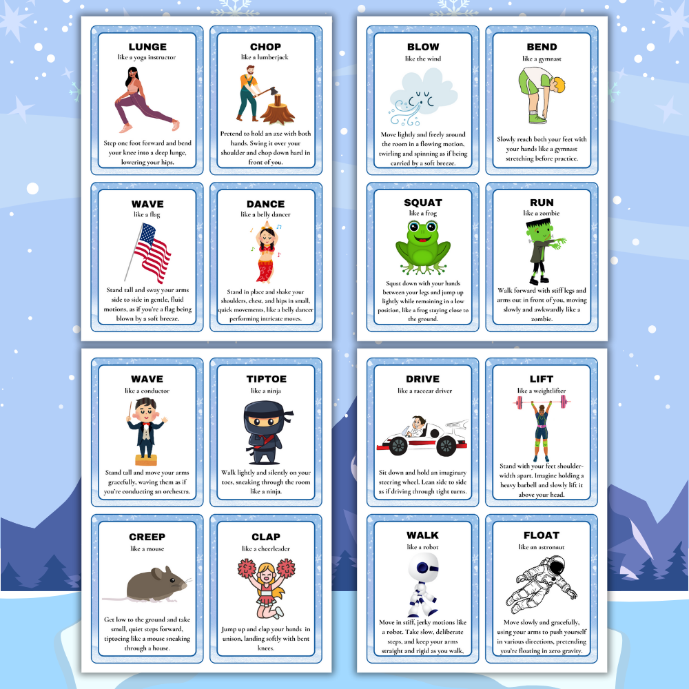 Winter Movement Cards