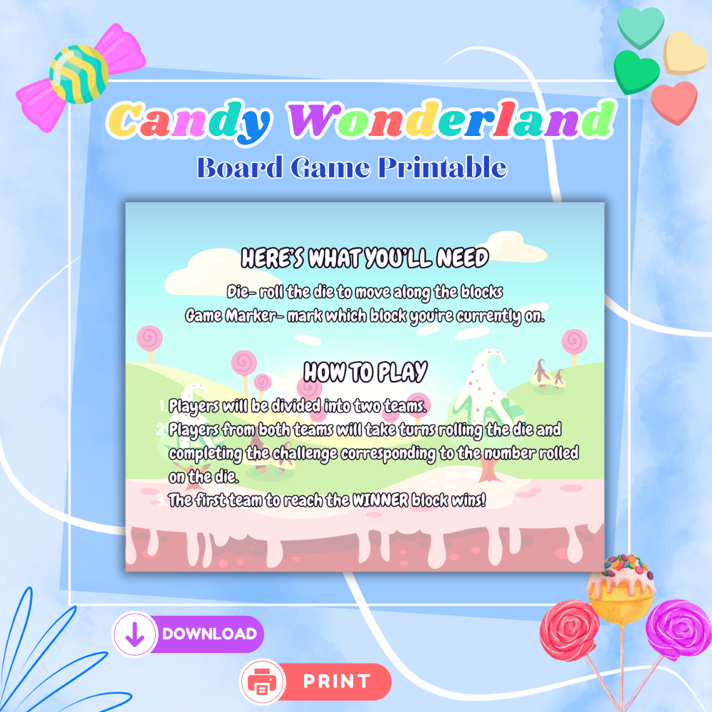 Candy Wonderland Board Game – Sweet Family Fun